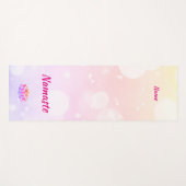 かわいらしパーソナライズされたナマステスデザイン ヨガマット (正面(横))