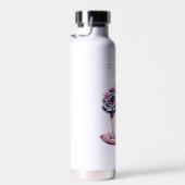 かわいらしパーソナライズされたヴィンテージ ウォーターボトル (右面)