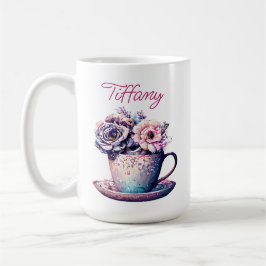 かわいらしパーソナライズされたヴィンテージ コーヒーマグカップ
