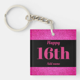 かわいらしパーソナライズされた誕生日ギフトkeychain 16th キーホルダー