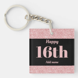 かわいらしパーソナライズされた誕生日ギフトkeychain 16th キーホルダー