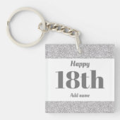 かわいらしパーソナライズされた誕生日ギフトkeychain 18th キーホルダー (正面)