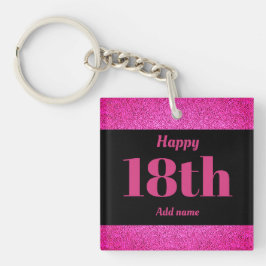 かわいらしパーソナライズされた誕生日ギフトkeychain 18th キーホルダー