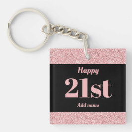 かわいらしパーソナライズされた誕生日ギフトkeychain 21st キーホルダー
