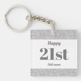 かわいらしパーソナライズされた誕生日ギフトkeychain 21st キーホルダー