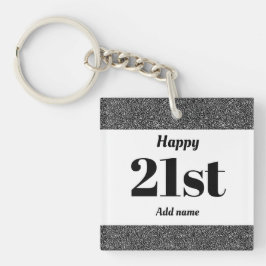 かわいらしパーソナライズされた誕生日ギフトkeychain 21st キーホルダー