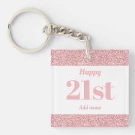 かわいらしパーソナライズされた誕生日ギフトkeychain 21st キーホルダー