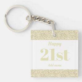 かわいらしパーソナライズされた誕生日ギフトkeychain 21st キーホルダー