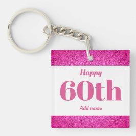 かわいらしパーソナライズされた誕生日ギフトkeychain 60th キーホルダー