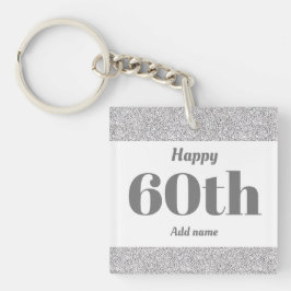 かわいらしパーソナライズされた誕生日ギフトkeychain 60th キーホルダー