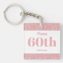 かわいらしパーソナライズされた誕生日ギフトkeychain 60th キーホルダー