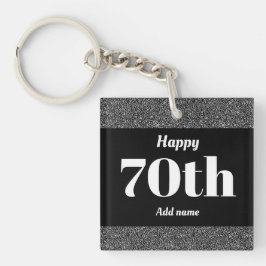 かわいらしパーソナライズされた誕生日ギフトkeychain 70th キーホルダー