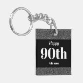 かわいらしパーソナライズされた誕生日ギフトkeychain 90th キーホルダー (正面左)