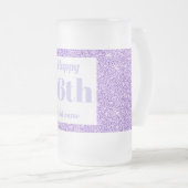 かわいらしパーソナライズされた誕生日グラスのマグギフト16th フロストグラスビールジョッキ (正面右)