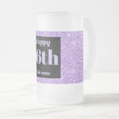 かわいらしパーソナライズされた誕生日グラスのマグギフト16th フロストグラスビールジョッキ (正面右)