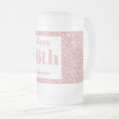 かわいらしパーソナライズされた誕生日グラスのマグギフト16th フロストグラスビールジョッキ (正面右)