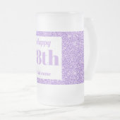 かわいらしパーソナライズされた誕生日グラスのマグギフト18th フロストグラスビールジョッキ (正面右)