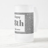 かわいらしパーソナライズされた誕生日グラスのマグギフト18th フロストグラスビールジョッキ (正面右)