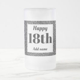 かわいらしパーソナライズされた誕生日グラスのマグギフト18th フロストグラスビールジョッキ