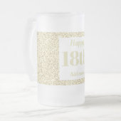 かわいらしパーソナライズされた誕生日グラスのマグギフト18th フロストグラスビールジョッキ (正面左)