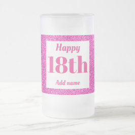かわいらしパーソナライズされた誕生日グラスのマグギフト18th フロストグラスビールジョッキ