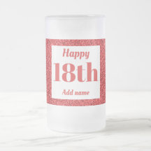 かわいらしパーソナライズされた誕生日グラスのマグギフト18th