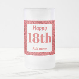かわいらしパーソナライズされた誕生日グラスのマグギフト18th フロストグラスビールジョッキ