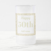 かわいらしパーソナライズされた誕生日グラスのマグギフト50th フロストグラスビールジョッキ (中央)