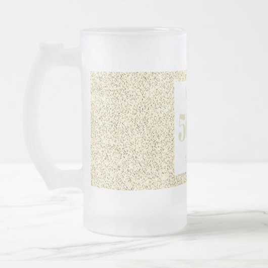 かわいらしパーソナライズされた誕生日グラスのマグギフト50th フロストグラスビールジョッキ (左)