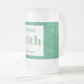 かわいらしパーソナライズされた誕生日グラスのマグギフト50th フロストグラスビールジョッキ (正面右)