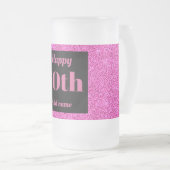 かわいらしパーソナライズされた誕生日グラスのマグギフト50th フロストグラスビールジョッキ (正面右)