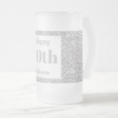 かわいらしパーソナライズされた誕生日グラスのマグギフト50th フロストグラスビールジョッキ (正面右)