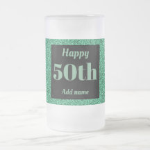 かわいらしパーソナライズされた誕生日グラスのマグギフト50th