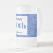 かわいらしパーソナライズされた誕生日グラスのマグギフト50th フロストグラスビールジョッキ (正面右)