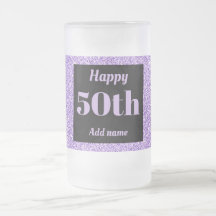 かわいらしパーソナライズされた誕生日グラスのマグギフト50th