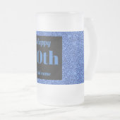 かわいらしパーソナライズされた誕生日グラスのマグギフト50th フロストグラスビールジョッキ (正面右)