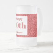 かわいらしパーソナライズされた誕生日グラスのマグギフト50th フロストグラスビールジョッキ (正面右)