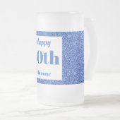 かわいらしパーソナライズされた誕生日グラスのマグギフト60th フロストグラスビールジョッキ (正面右)