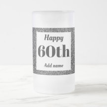 かわいらしパーソナライズされた誕生日グラスのマグギフト60th
