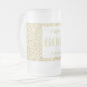 かわいらしパーソナライズされた誕生日グラスのマグギフト60th フロストグラスビールジョッキ (正面左)