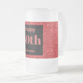 かわいらしパーソナライズされた誕生日グラスのマグギフト60th フロストグラスビールジョッキ (正面右)