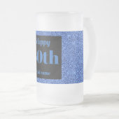 かわいらしパーソナライズされた誕生日グラスのマグギフト60th フロストグラスビールジョッキ (正面右)