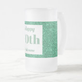 かわいらしパーソナライズされた誕生日グラスのマグギフト70th フロストグラスビールジョッキ (正面右)