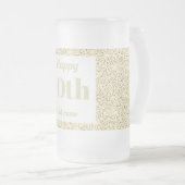 かわいらしパーソナライズされた誕生日グラスのマグギフト70th フロストグラスビールジョッキ (正面右)