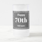 かわいらしパーソナライズされた誕生日グラスのマグギフト70th フロストグラスビールジョッキ (中央)