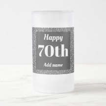 かわいらしパーソナライズされた誕生日グラスのマグギフト70th