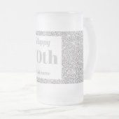 かわいらしパーソナライズされた誕生日グラスのマグギフト70th フロストグラスビールジョッキ (正面右)