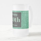かわいらしパーソナライズされた誕生日グラスのマグギフト80th フロストグラスビールジョッキ (正面右)