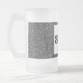 かわいらしパーソナライズされた誕生日グラスのマグギフト80th フロストグラスビールジョッキ (左)