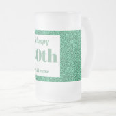 かわいらしパーソナライズされた誕生日グラスのマグギフト80th フロストグラスビールジョッキ (正面右)